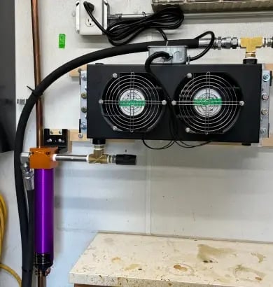 Aftercooler installation with Tsunami air filter
