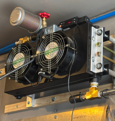 Extreme Spray Foam aftercooler installed in spray foam rig