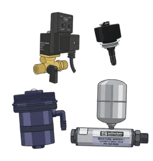 Air filter drains