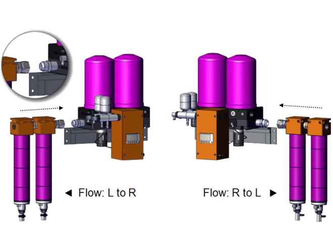 Air flow direction tsunami regenerative dryer