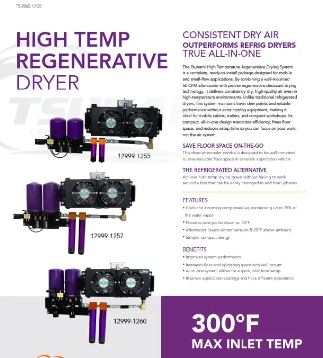 High Temp Regenerative Dryer Cut Sheet