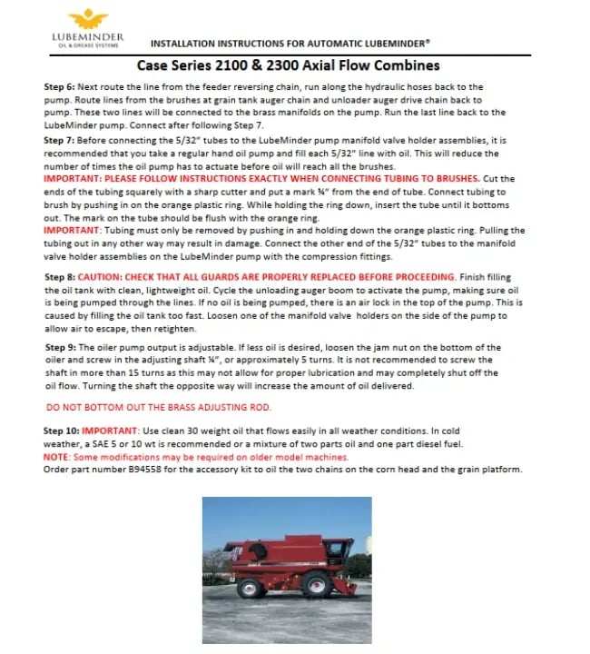 Axial Flow Combine 2100, 2300 and 2588