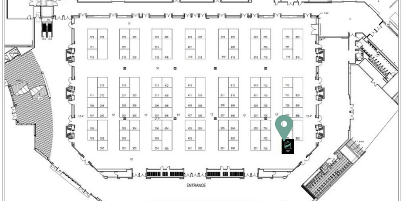 NAHAD 2024 - exhibit hall booth map graphic