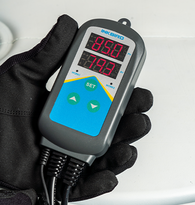 Sidewinder Drum Heater integrated temperature controller