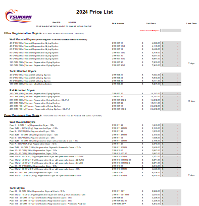Tsunami Price List_1-23-1