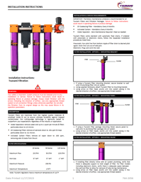 filters instructiosn