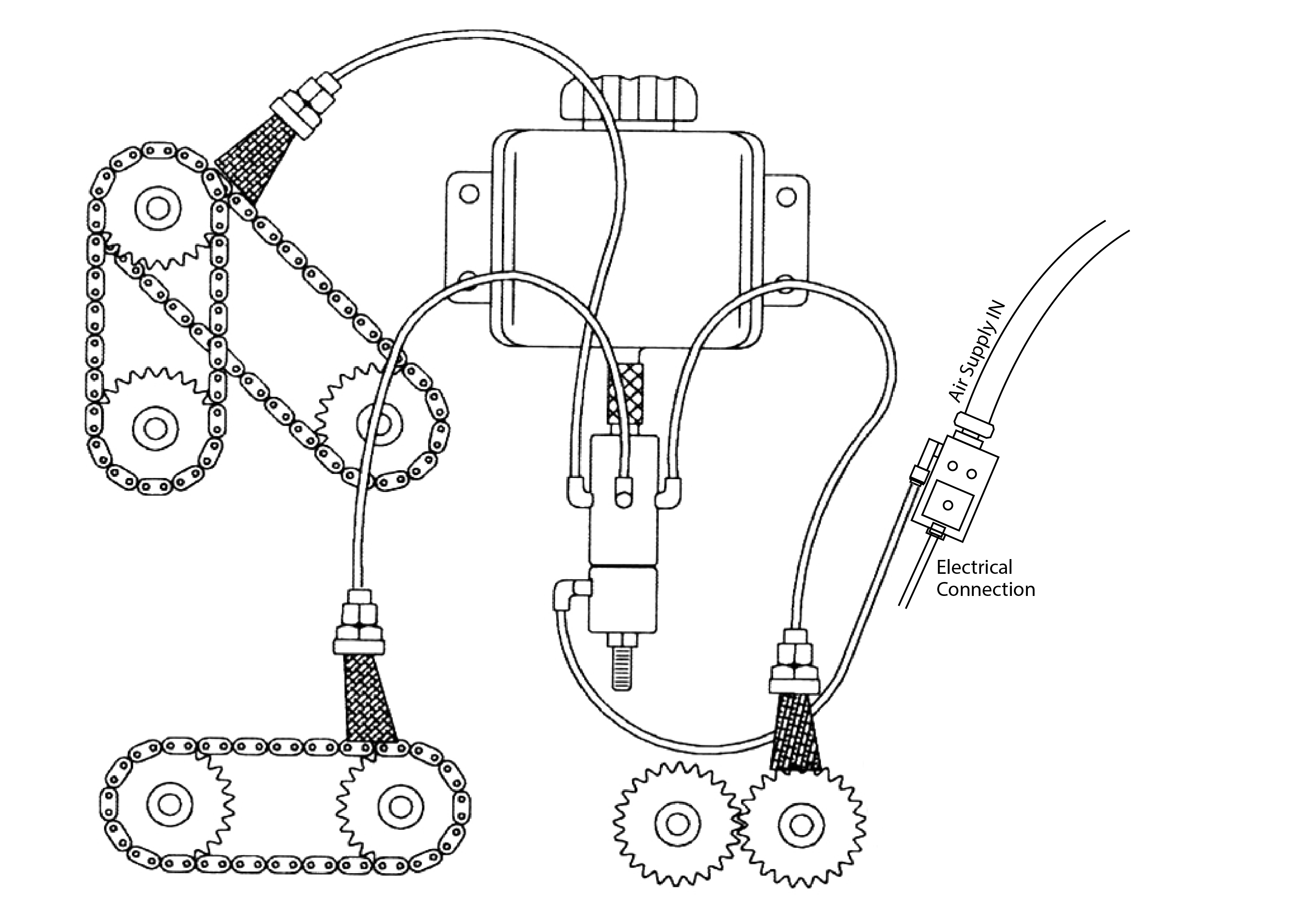 LubeMinder Pneumatic Pump with Timer Schematic